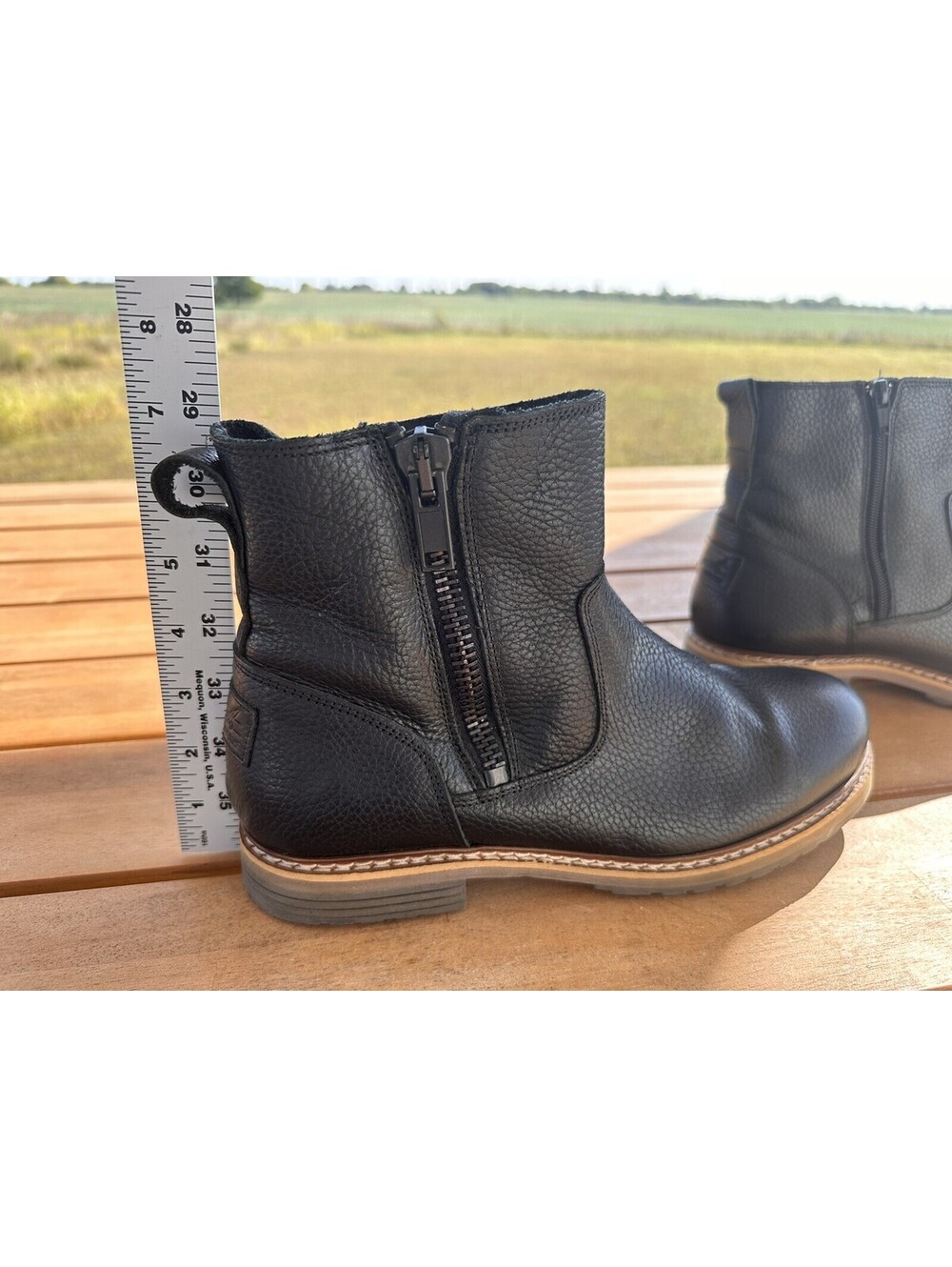 BullBoxer Bayley Ankle Boots Booties Black Leather Women’s 10 Made In Portugal - Picture 2 of 13